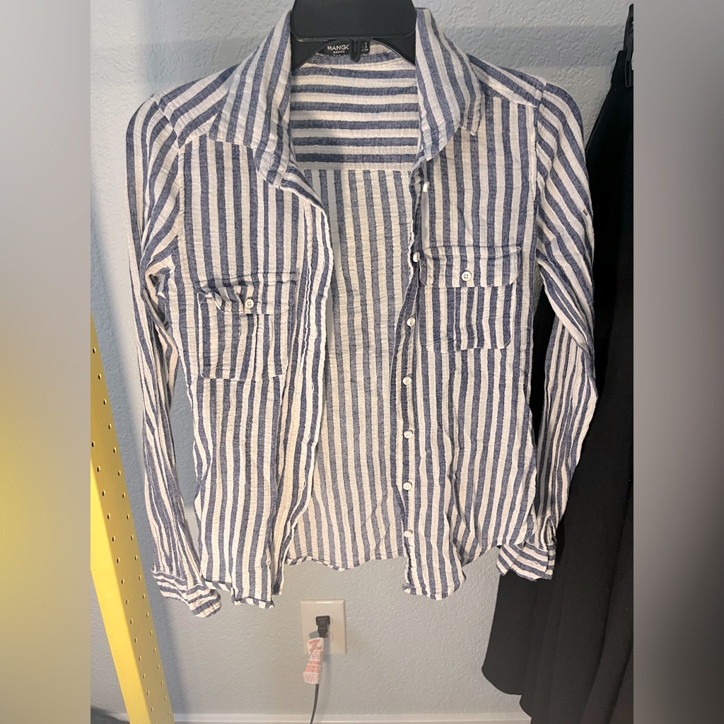 Mango Basic Blue Stripes Size 4